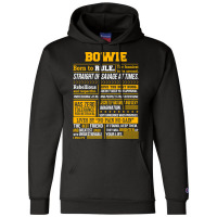 Bowie Name Shirt Bowie Born To Rule Champion Hoodie | Artistshot