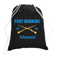 Fort Benning Alumni Est 1918 Grunt College Drawstring Bags | Artistshot