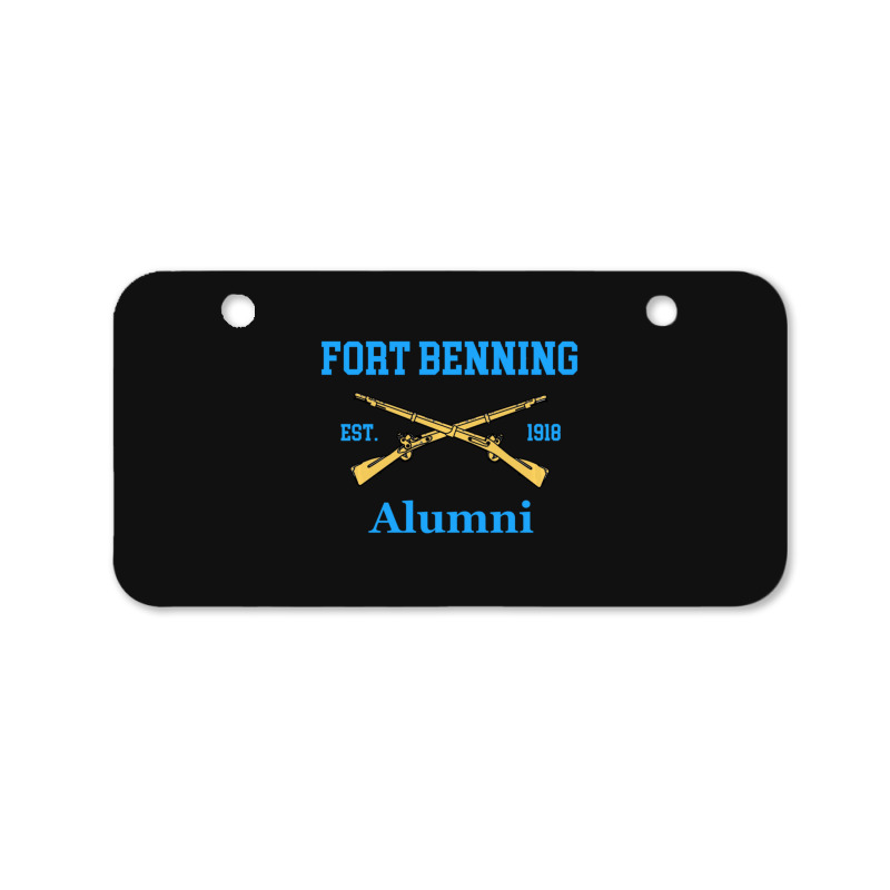 Fort Benning Alumni Est 1918 Grunt College Bicycle License Plate | Artistshot