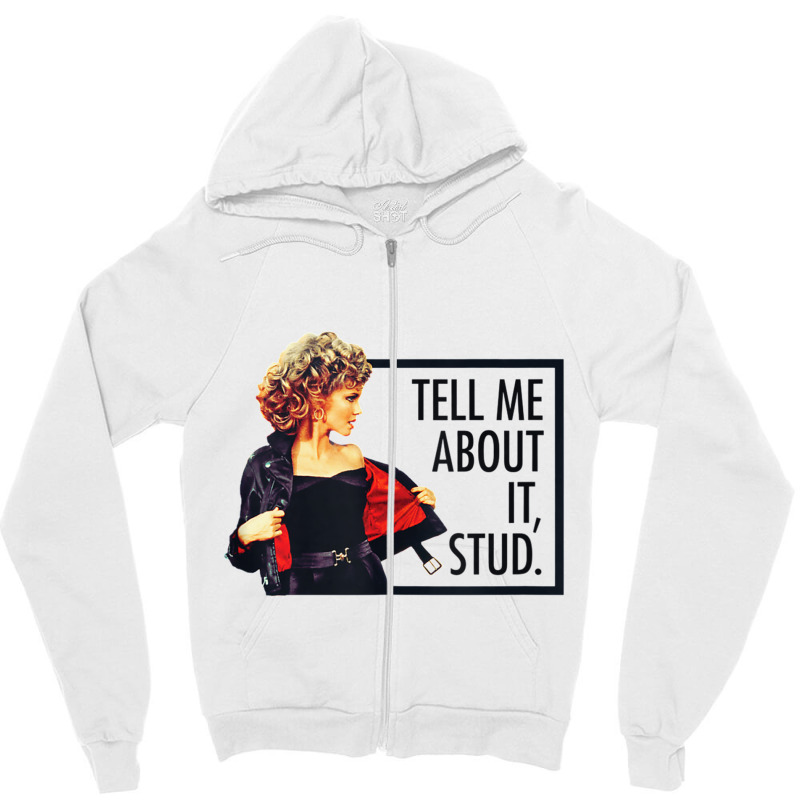 Grease Tell Me About It Stud Zipper Hoodie by PAULAWRENCE | Artistshot