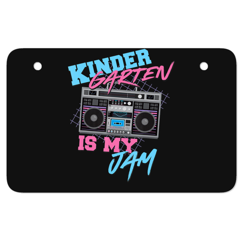 Kindergarten Is My Jam Vintage 80s Boombox Teacher Student Atv License 