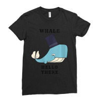 Womens Whale Hello There Marine Mammal Ladies Fitted T-shirt | Artistshot