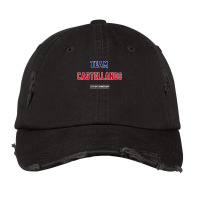 Distressed Team Castellanos Proud Family Last Name Surname T Shirt Vintage Cap | Artistshot