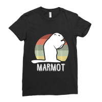 Vintage Marmot Distressed Retro Style Ladies Fitted T-shirt | Artistshot