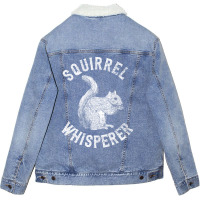 Vintage Squirrel Lover Gifts Squirrel Whisperer Unisex Sherpa-lined Denim Jacket | Artistshot