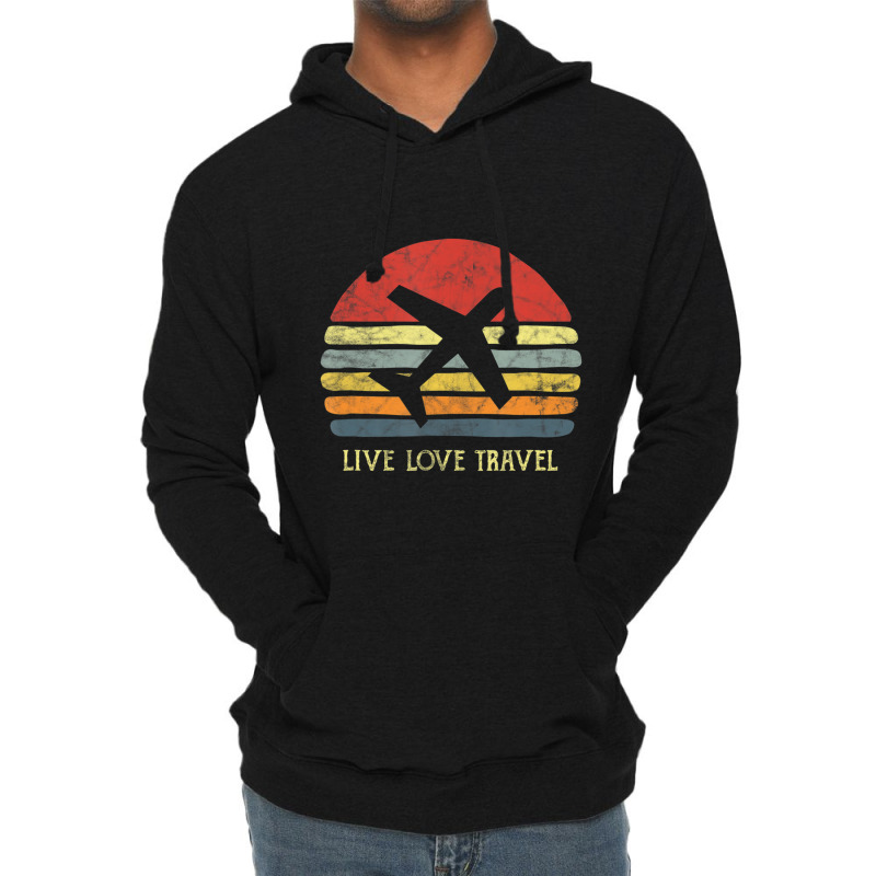 Vintage Travel World Traveler Themed Gift Love Traveling Lightweight Hoodie | Artistshot