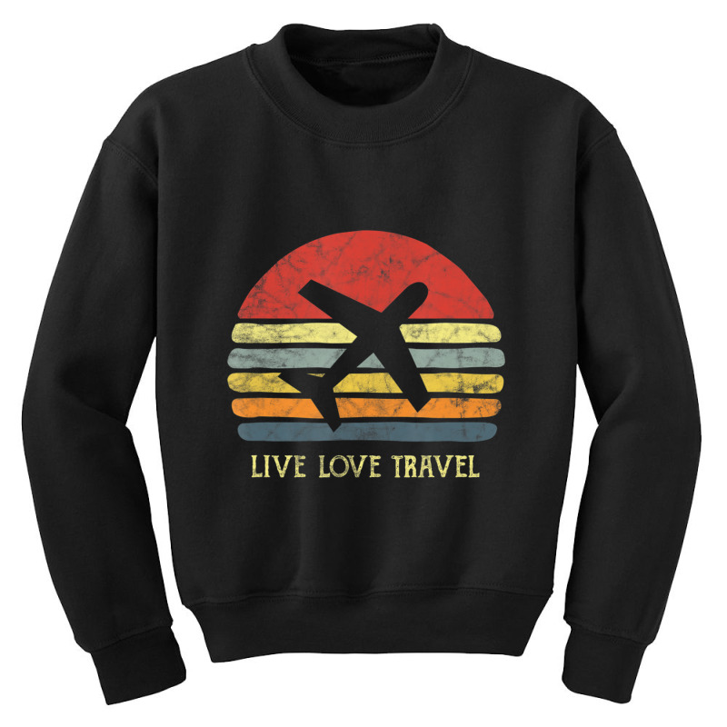 Vintage Travel World Traveler Themed Gift Love Traveling Youth Sweatshirt | Artistshot