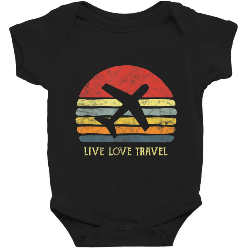 Vintage Travel World Traveler Themed Gift Love Traveling Baby Bodysuit | Artistshot