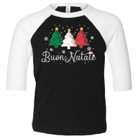 Buon Natale Italian Christmas Tree   Xmas Pullover Hoodie Toddler 3/4 Sleeve Tee | Artistshot