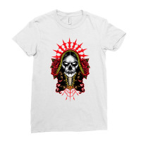 Evil Look La Calavera Catrina   Santa Muerte   Sugar Skull Premium T S Ladies Fitted T-shirt | Artistshot