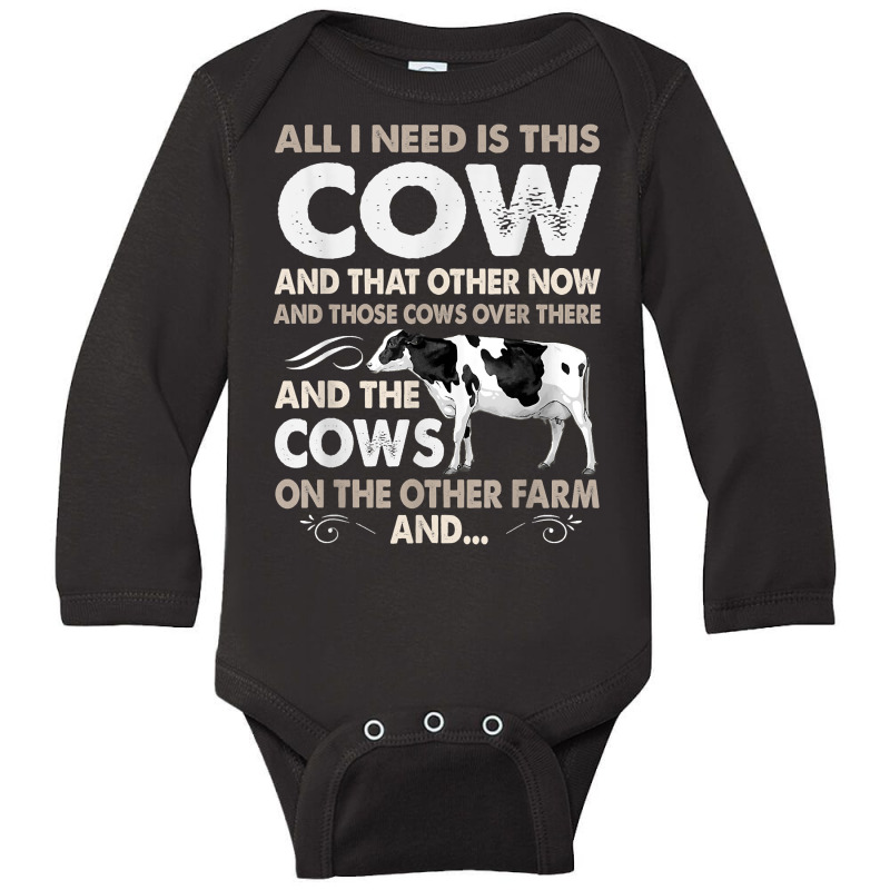 Funny Dairy Cow Design For Men Women Heifer Cattle Farmers T Shirt Long Sleeve Baby Bodysuit | Artistshot