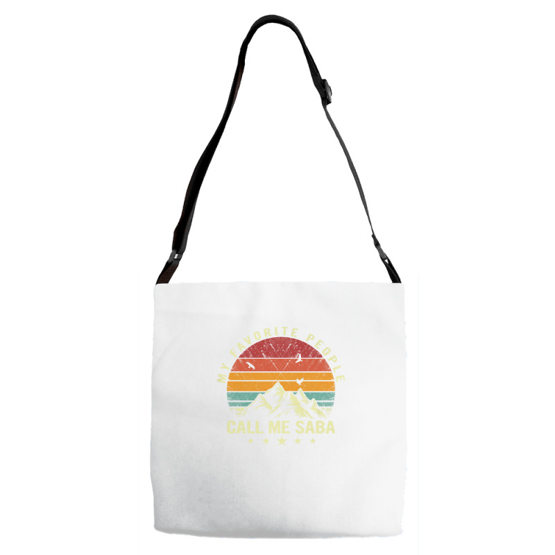 Mens My Favorite People Call Me Saba Cool Father's Day Adjustable Strap Totes | Artistshot