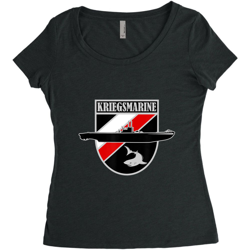 Ww2 German Uboat Kriegsmarine Women's Triblend Scoop T-shirt by bummercaught | Artistshot