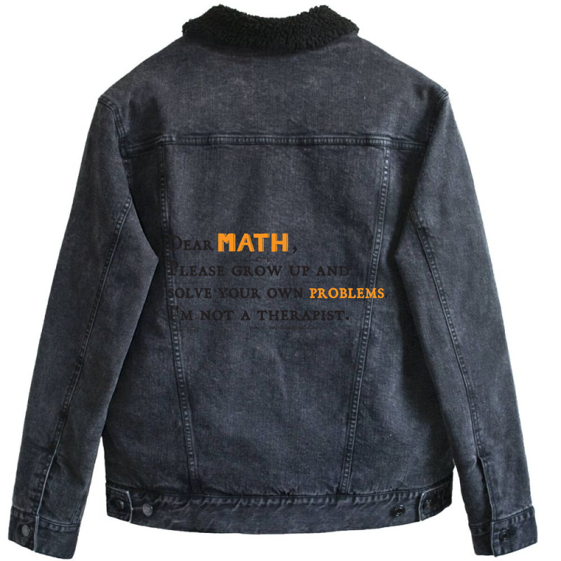 Dear Math Math Teachers Gifts Unisex Sherpa-Lined Denim Jacket by Jerhogen528 | Artistshot