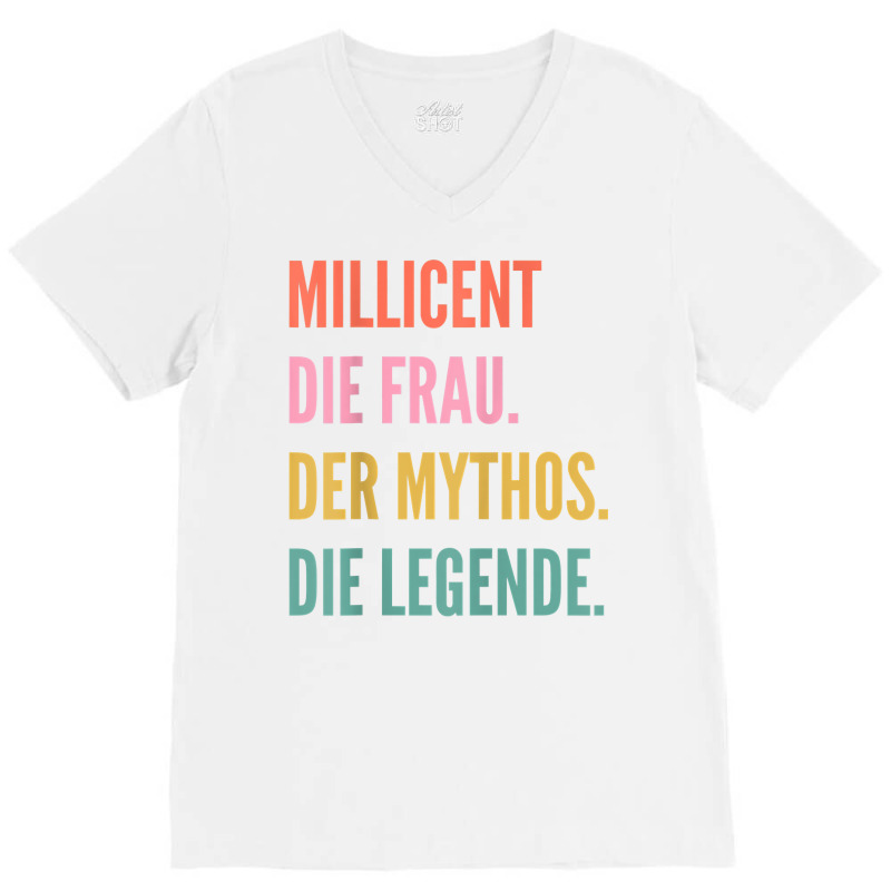 Funny German First Name Design   Millicent T Shirt V-Neck Tee by toraprqwfg | Artistshot