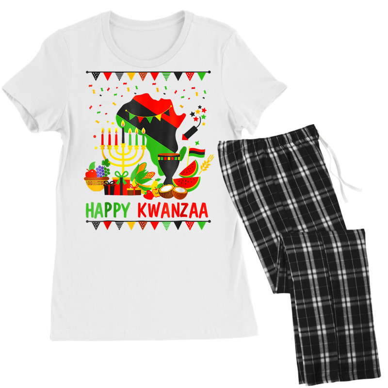 Happy Kwanzaa 7 Principles Of Kwanzaa December 26 January T Shirt Women's Pajamas Set by lejo83khanna | Artistshot