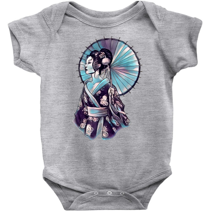 Geisha Watercolor Tokyo Parasol T Shirt Baby Bodysuit by anitrasargisg5b | Artistshot