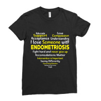 Endometriosis Awareness Support Heart Ladies Fitted T-shirt | Artistshot