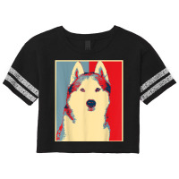 Dog Artwork Husky   Vintage Silhouette Siberian Husky T Shirt Scorecard Crop Tee | Artistshot