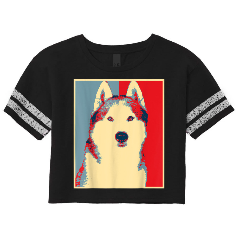 Dog Artwork Husky   Vintage Silhouette Siberian Husky T Shirt Scorecard Crop Tee by tousey | Artistshot