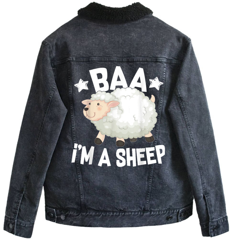 I'm A Sheep Lamb Farm Country Farming Animals Lover Unisex Sherpa-Lined Denim Jacket by JOSEPHDOMINICWILLIS | Artistshot