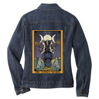 The Goddess Hecate Tarot Card Triple Moon Wiccan Pagan Witch Ladies Denim Jacket | Artistshot