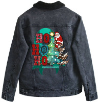 Dysautonomia Awareness Awareness - Santa Claus Western Christmas Unisex Sherpa-lined Denim Jacket | Artistshot