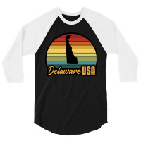 Delaware Usa Love 3/4 Sleeve Shirt | Artistshot