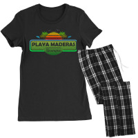 Playa Maderas Beach Nicaragua Palm Trees Sunset Summer Have Women's Pajamas Set | Artistshot