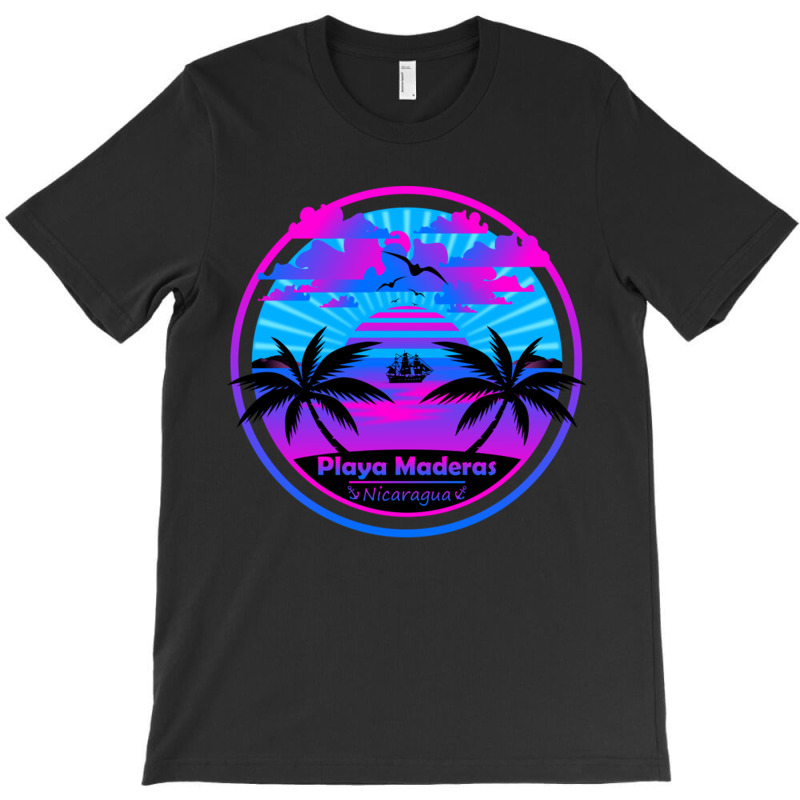 Playa Maderas Beach Nicaragua Palm Trees Sunset Summer Tee T-Shirt by EdieTiffany | Artistshot