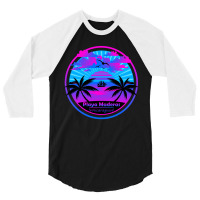 Playa Maderas Beach Nicaragua Palm Trees Sunset Summer Tee 3/4 Sleeve Shirt | Artistshot