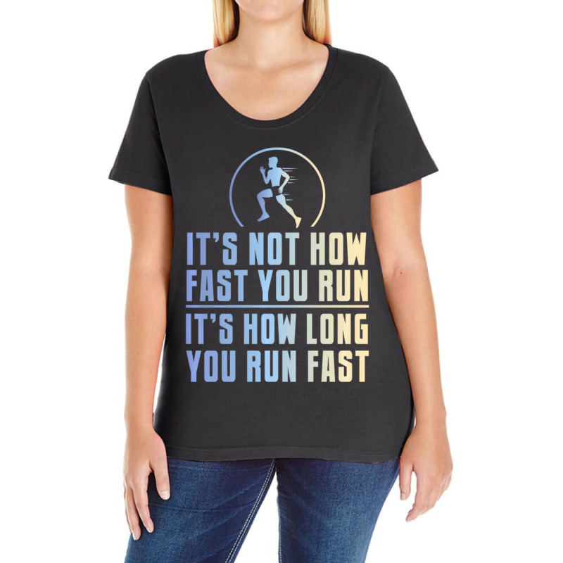 Funny Long Distance Runner Xc Coach Cross Country Gift Ladies Curvy T-Shirt by behindcedar22 | Artistshot