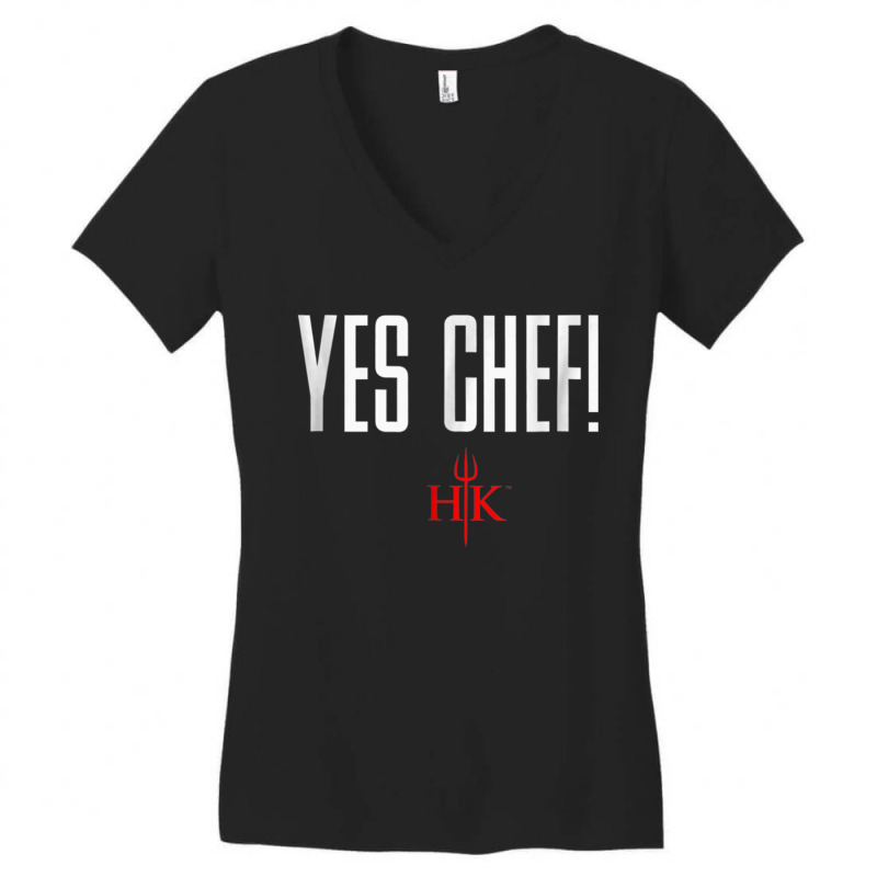 Hell's Kitchen Yes Chef Women's V-Neck T-Shirt by ArlenMadera | Artistshot