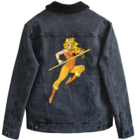 Thundercats Cheetara Portrait Unisex Sherpa-lined Denim Jacket | Artistshot