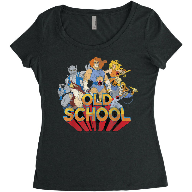 Thundercats Old School Group Shot Women's Triblend Scoop T-shirt by GretchenJennie | Artistshot