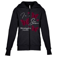 I'm A Survivor Meningitis Awareness Butterfly T Shirt Youth Zipper Hoodie | Artistshot