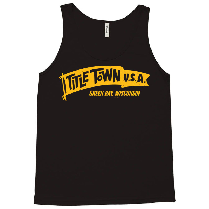 Packers Vintage Titletown Flag Yellow Tank Top by ekukaevelsy | Artistshot