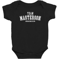 Team Masterson Lifetime Member Family Last Name Baby Bodysuit | Artistshot