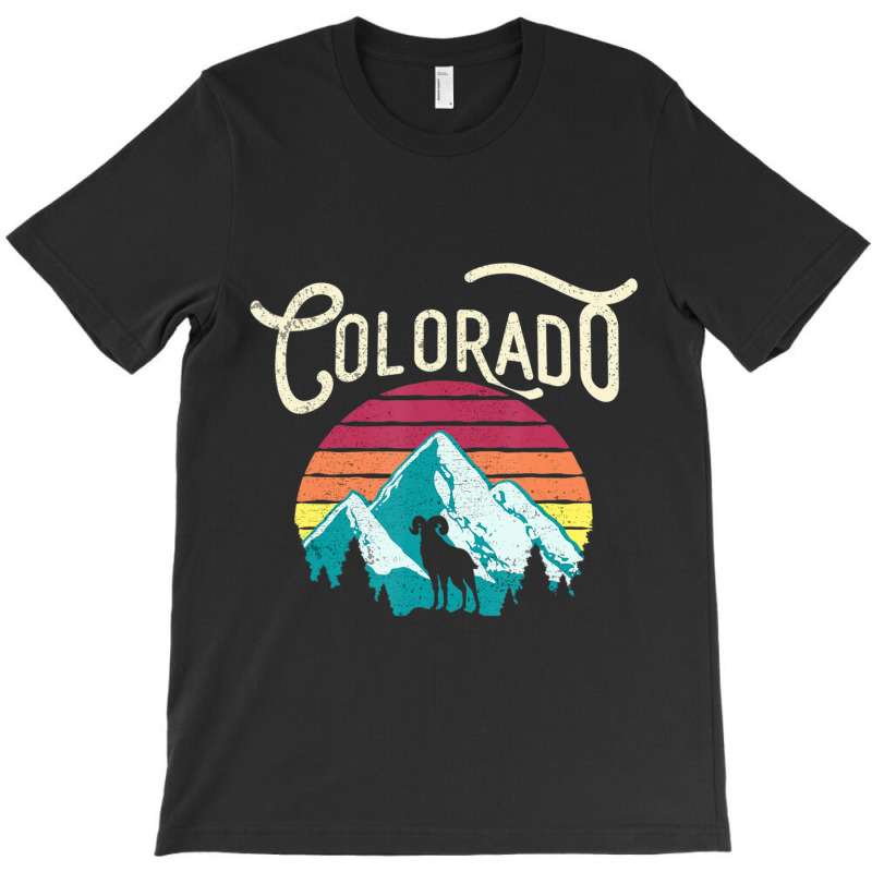 Retro Colorado Co Mountains Wildlife Bighorn Sheep T-Shirt by degreesgunner | Artistshot