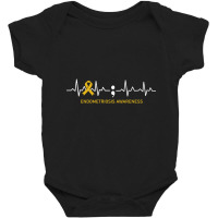 Endometriosis Awareness Heartbeat - In This Family We Fight Together-f Baby Bodysuit | Artistshot