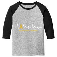 Endometriosis Awareness Heartbeat - In This Family We Fight Together-f Youth 3/4 Sleeve | Artistshot