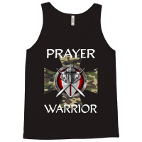 Christian Prayer Warrior Green Camo Cross Religious Messages Tank Top | Artistshot