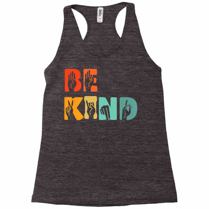 Be Kind Hand Signal Sign Language Unity Day Anti Bullying Premium T Sh Racerback Tank by atereabag | Artistshot