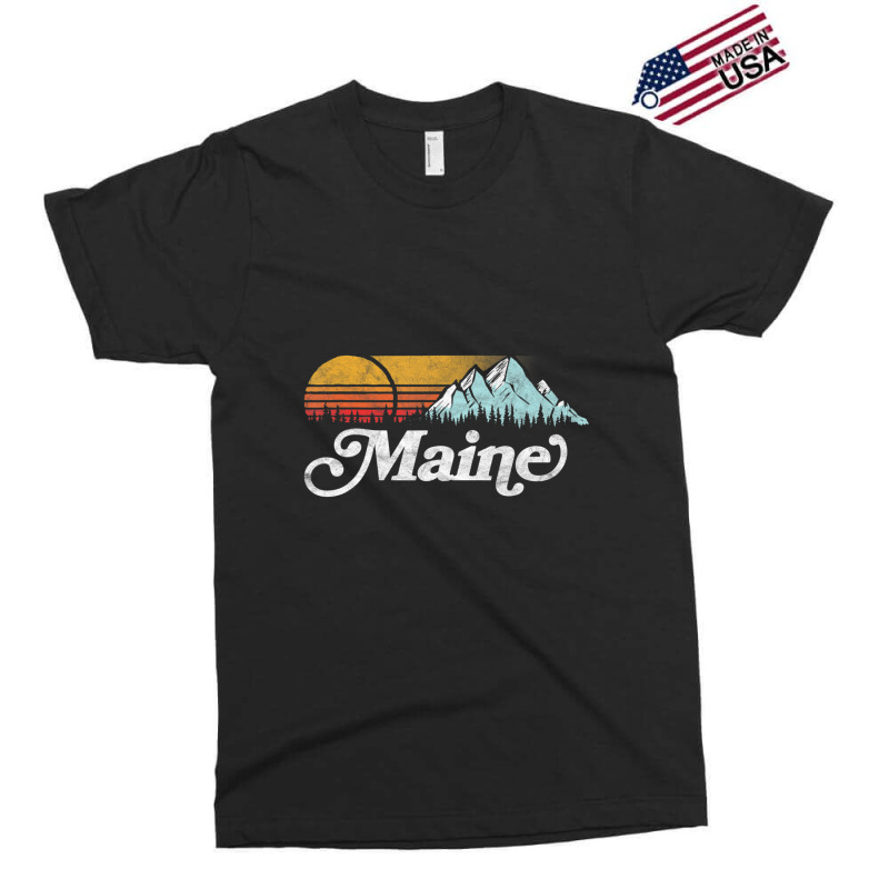 Retro Vibe Maine Vintage Mountains & Sun Exclusive T-shirt | Artistshot