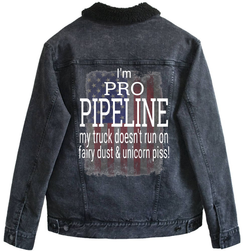 Hardworking Pipeliner Welder Faith Family Honor Country Unisex Sherpa-lined Denim Jacket | Artistshot