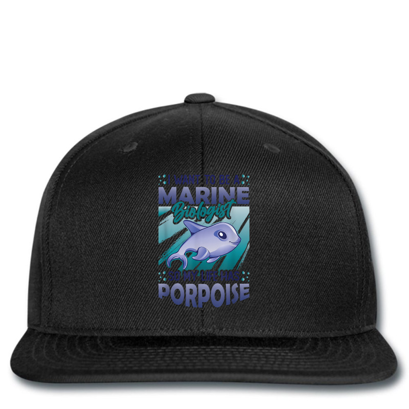 Marine Biologist Life Has Porpoise T Shirt Printed Hat | Artistshot