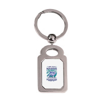 Marine Biologist Life Has Porpoise T Shirt Silver Rectangle Keychain | Artistshot