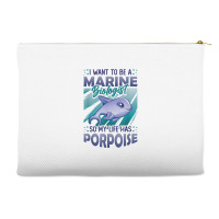 Marine Biologist Life Has Porpoise T Shirt Accessory Pouches | Artistshot