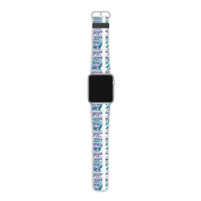 Marine Biologist Life Has Porpoise T Shirt Apple Watch Band | Artistshot