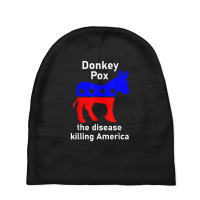 Donkey Pox Donkey Political Funny Satire Baby Beanies | Artistshot